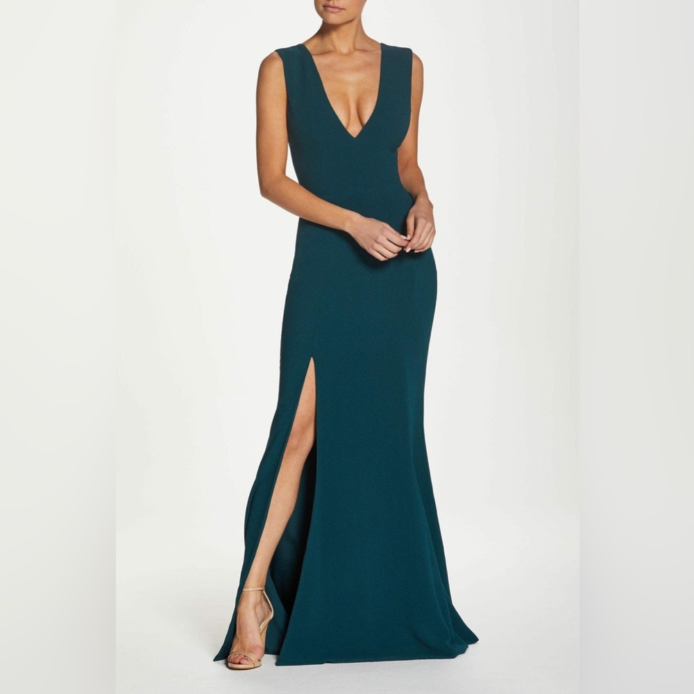 Dress the Population Sandra Gown In Pine Green Size Medium New